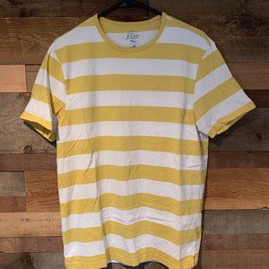 J Crew Yellow and White Striped Tshirt